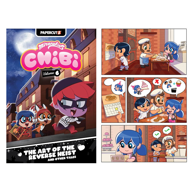 Miraculous Chibi Vol. 6 — Portada, editorial illustration by Melissa Ballesteros