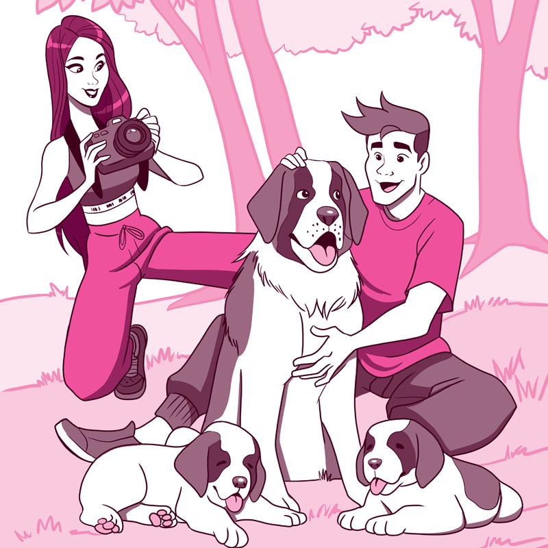 Un Amor a Prueba de Todo — Familia, editorial illustration by Melissa Ballesteros