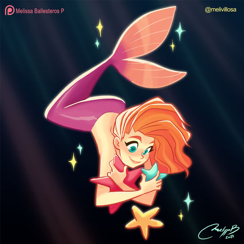 Sirenita con Estrellas