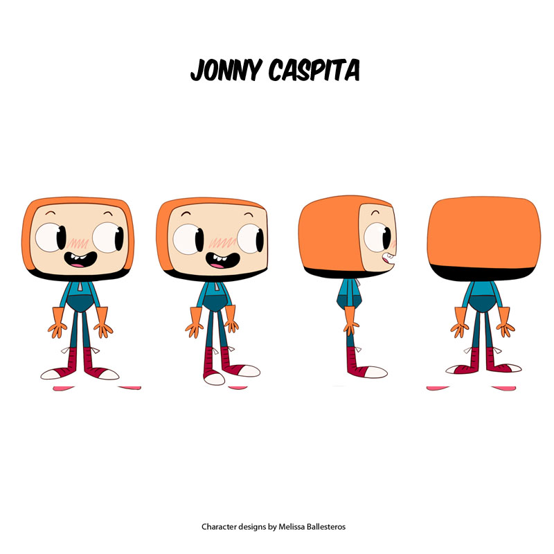 Jonny Caspita — Referencia de Personaje, character design by Melissa Ballesteros