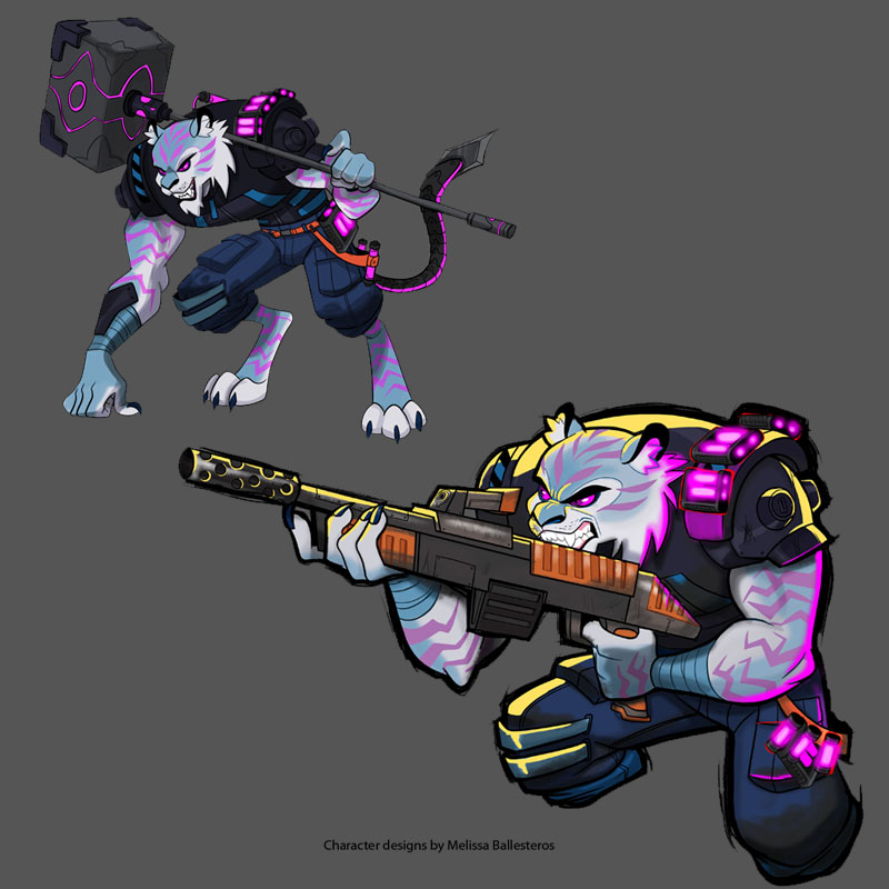 Tigre Cyborg — Diseño en Color