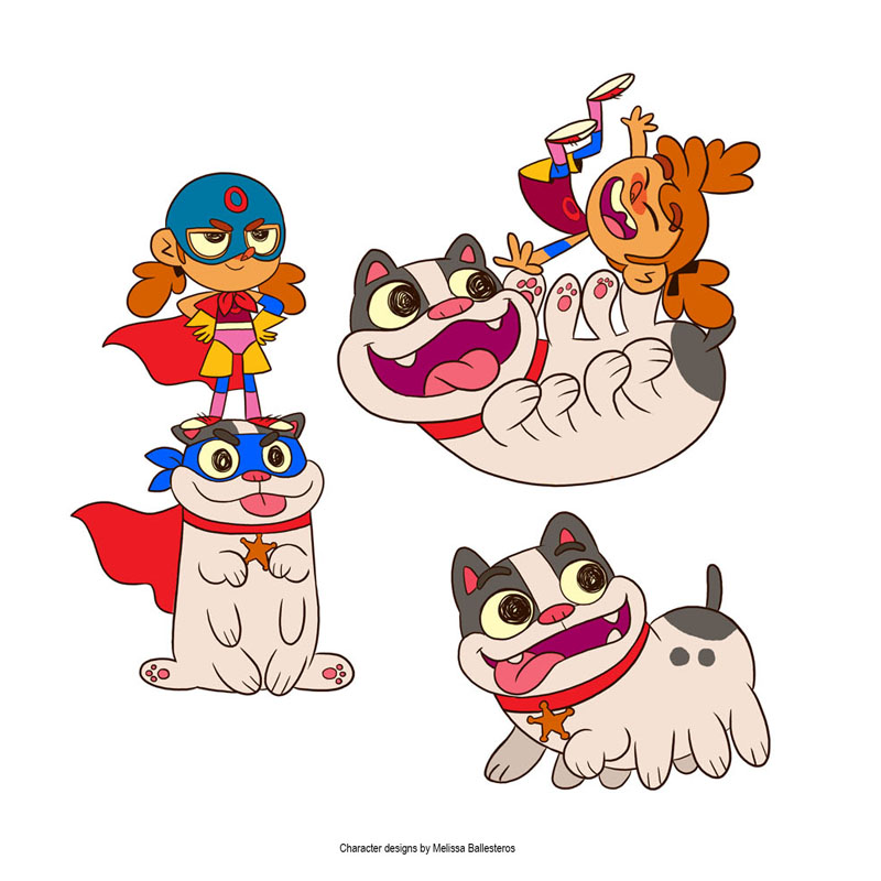 Niña Superherína y Gato Sheriff