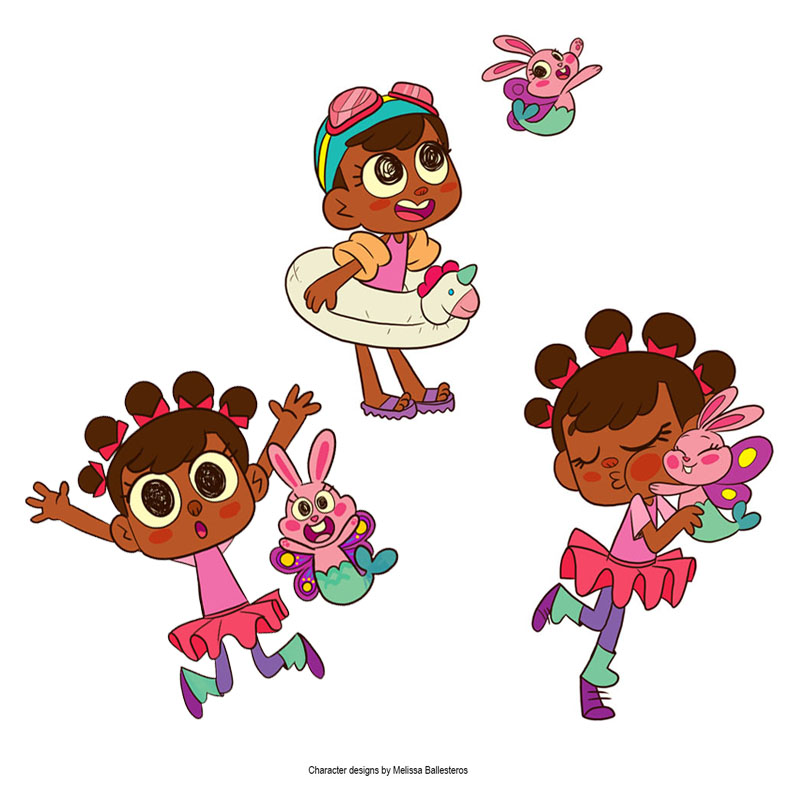 Niña con Conejita Hada — Poses