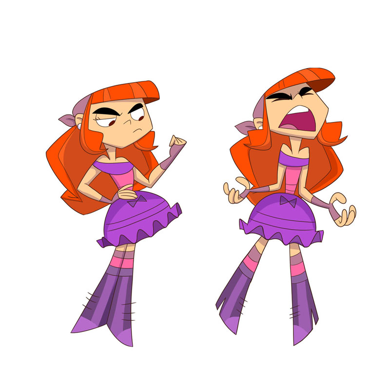 Chica Elfa Naranja — Expresiones