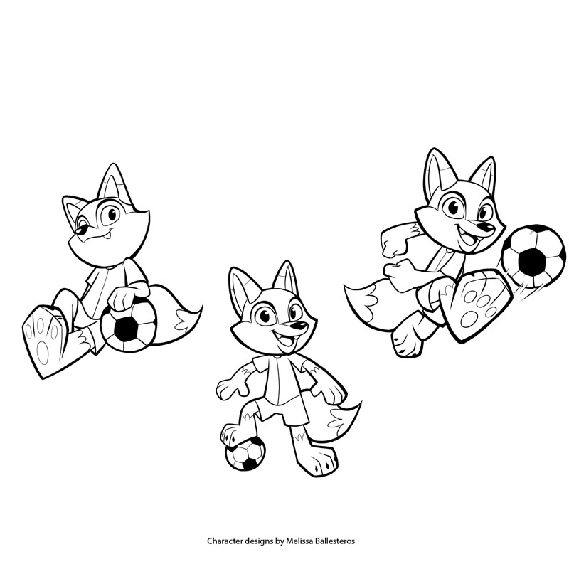 Zorro Atlas — Poses con Balón