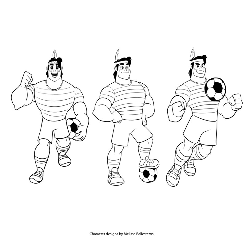 Mascota Santos Adulto — Poses de Fútbol