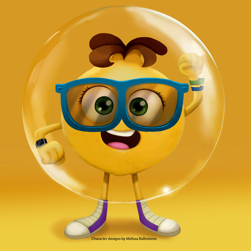 Limón con Lentes — Render 3D