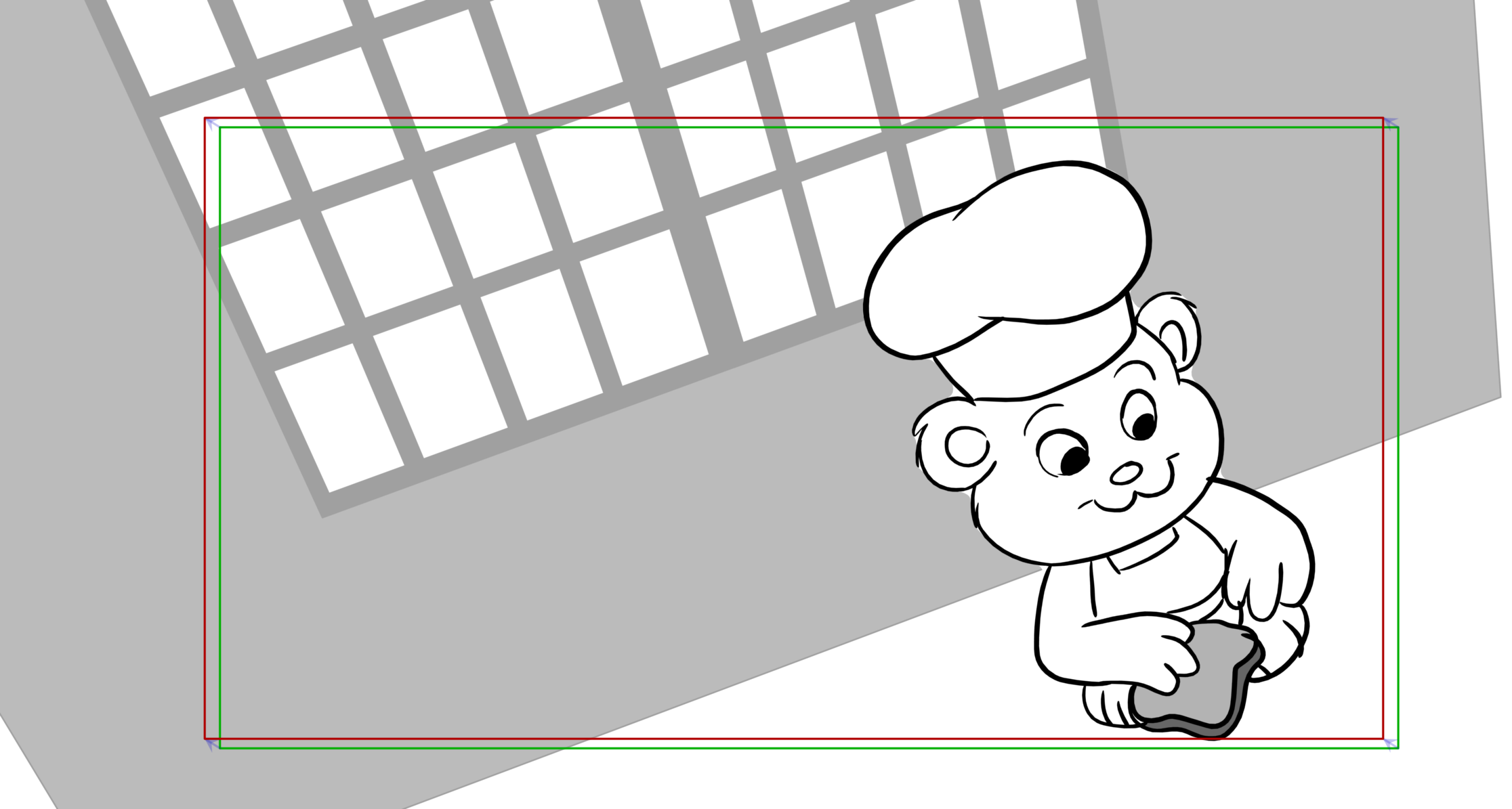 Bimbo — Escena 4, panel 1, storyboard by Melissa Ballesteros