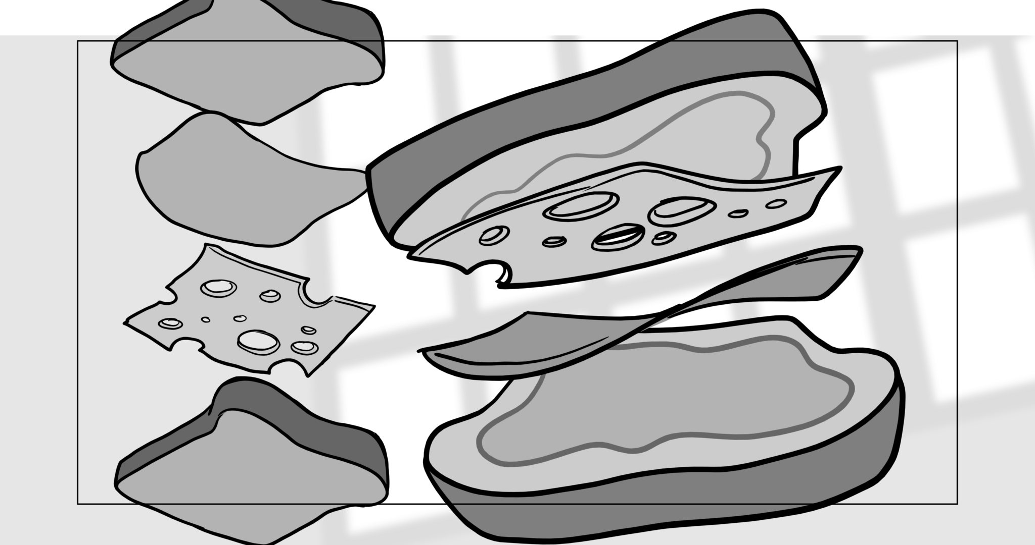 Bimbo — Escena 6, panel 1, storyboard by Melissa Ballesteros