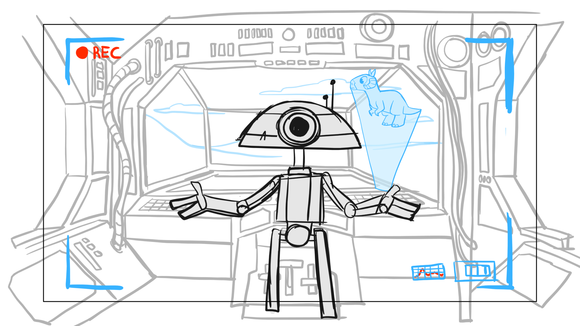 Tauntaun — Escena 03, panel 12, storyboard by Melissa Ballesteros