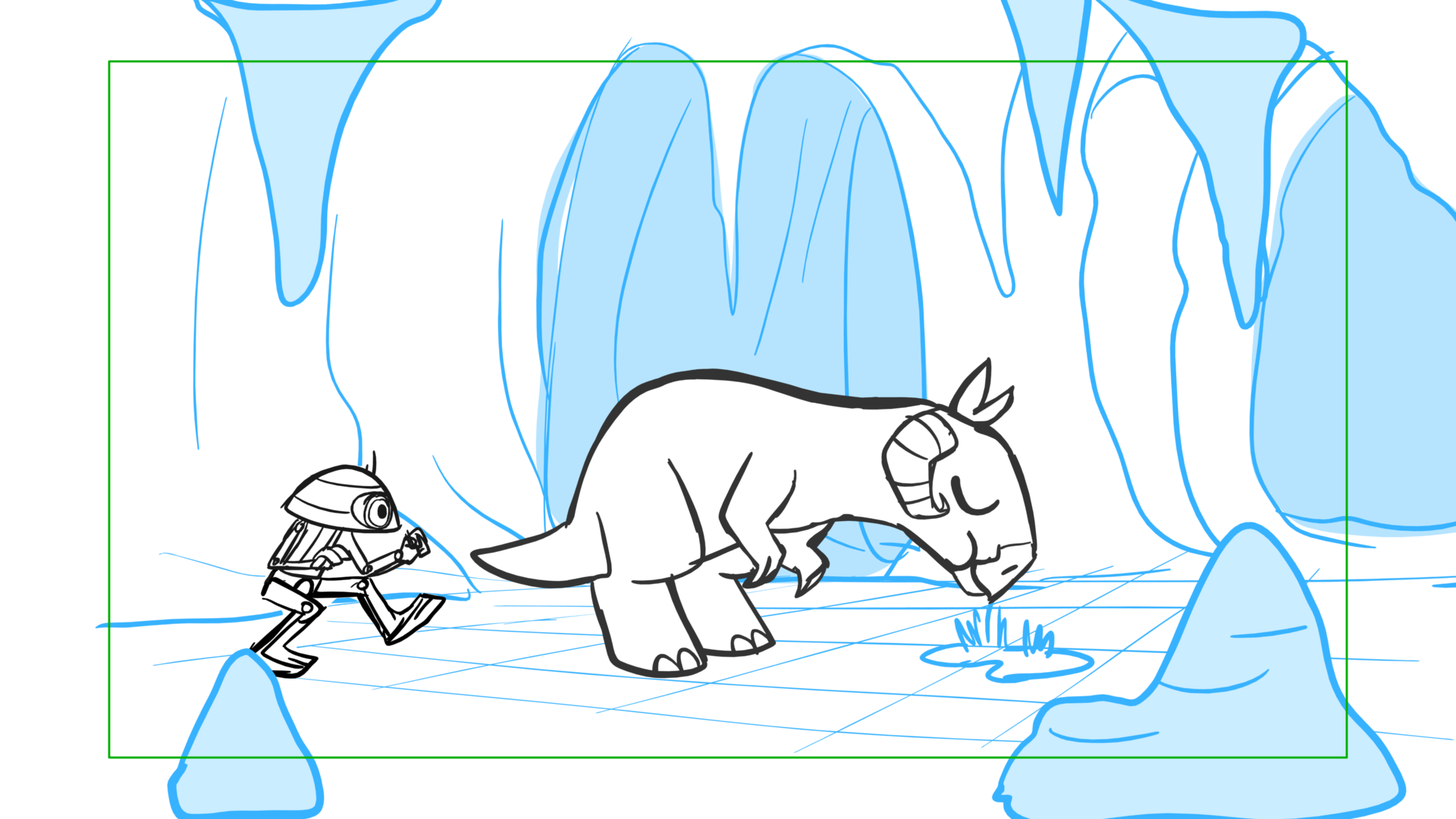 Tauntaun — Escena 04, panel 03, storyboard by Melissa Ballesteros