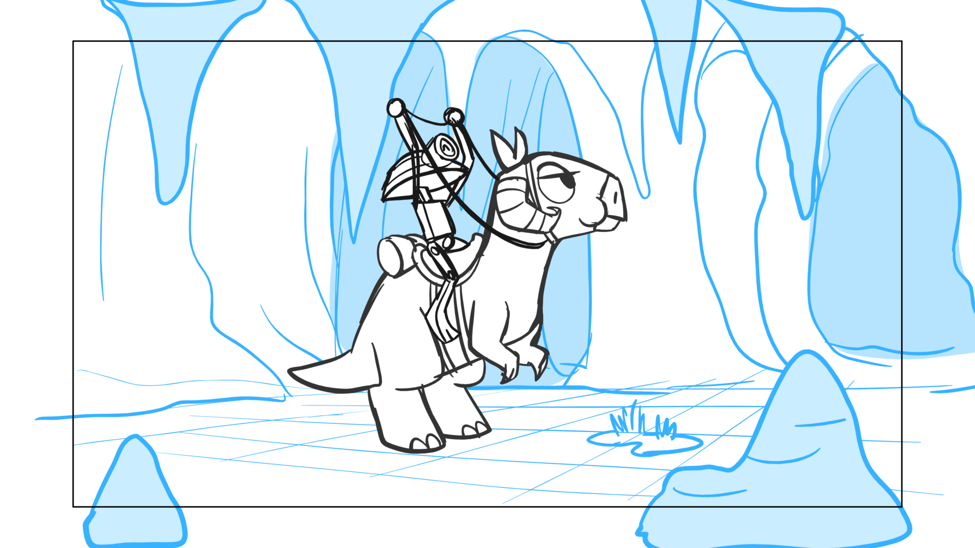 Tauntaun — Escena 05, panel 16, storyboard by Melissa Ballesteros