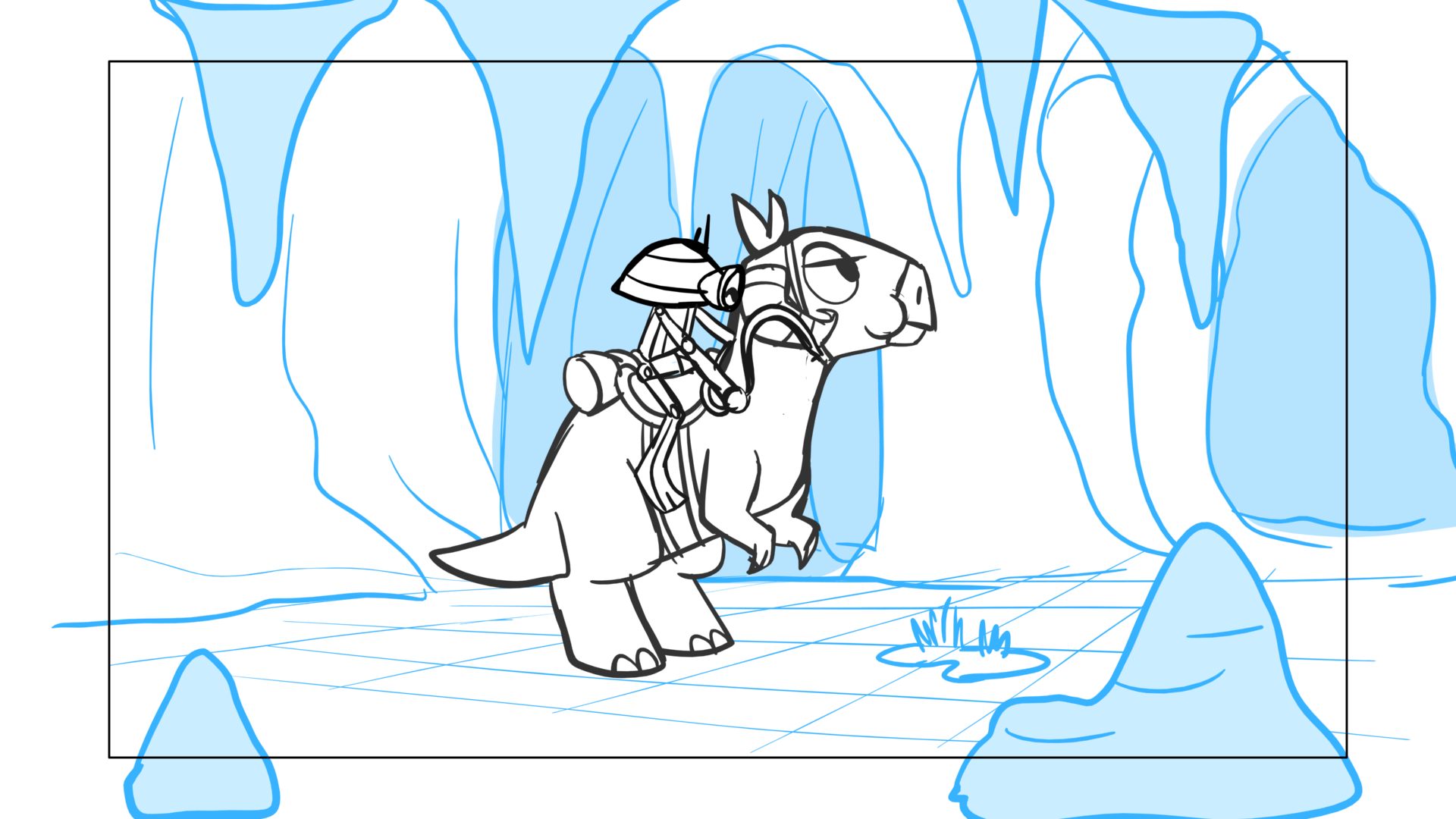 Tauntaun — Escena 05, panel 17, storyboard by Melissa Ballesteros
