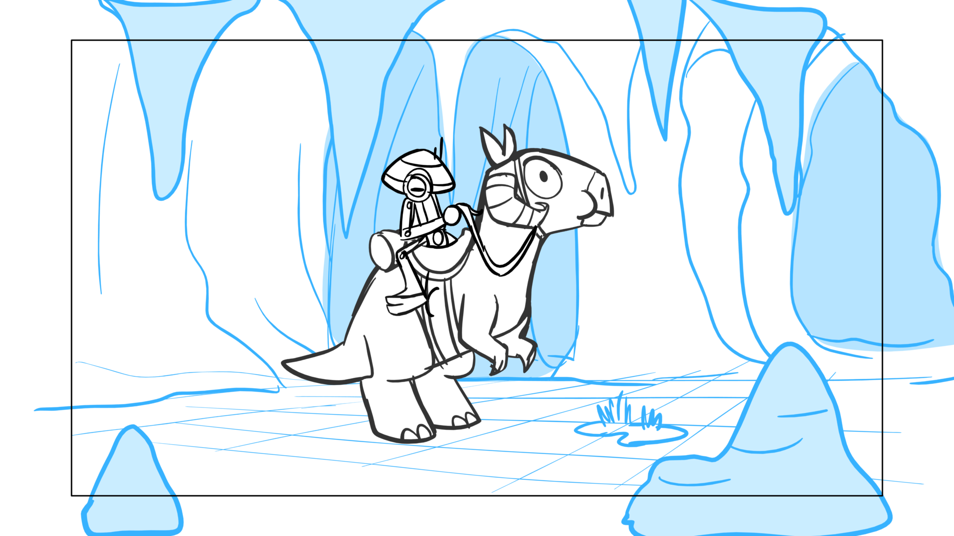 Tauntaun — Escena 05, panel 25, storyboard by Melissa Ballesteros