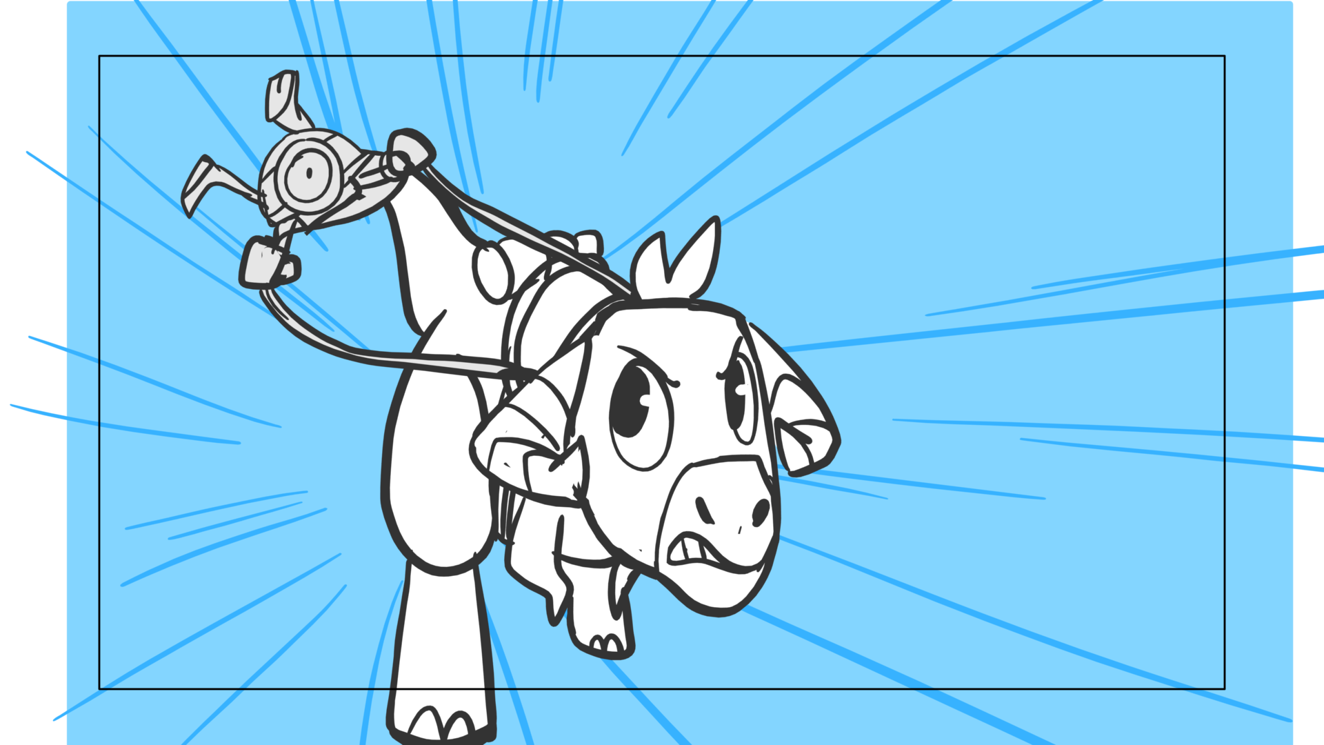 Tauntaun — Escena 07, panel 01, storyboard by Melissa Ballesteros
