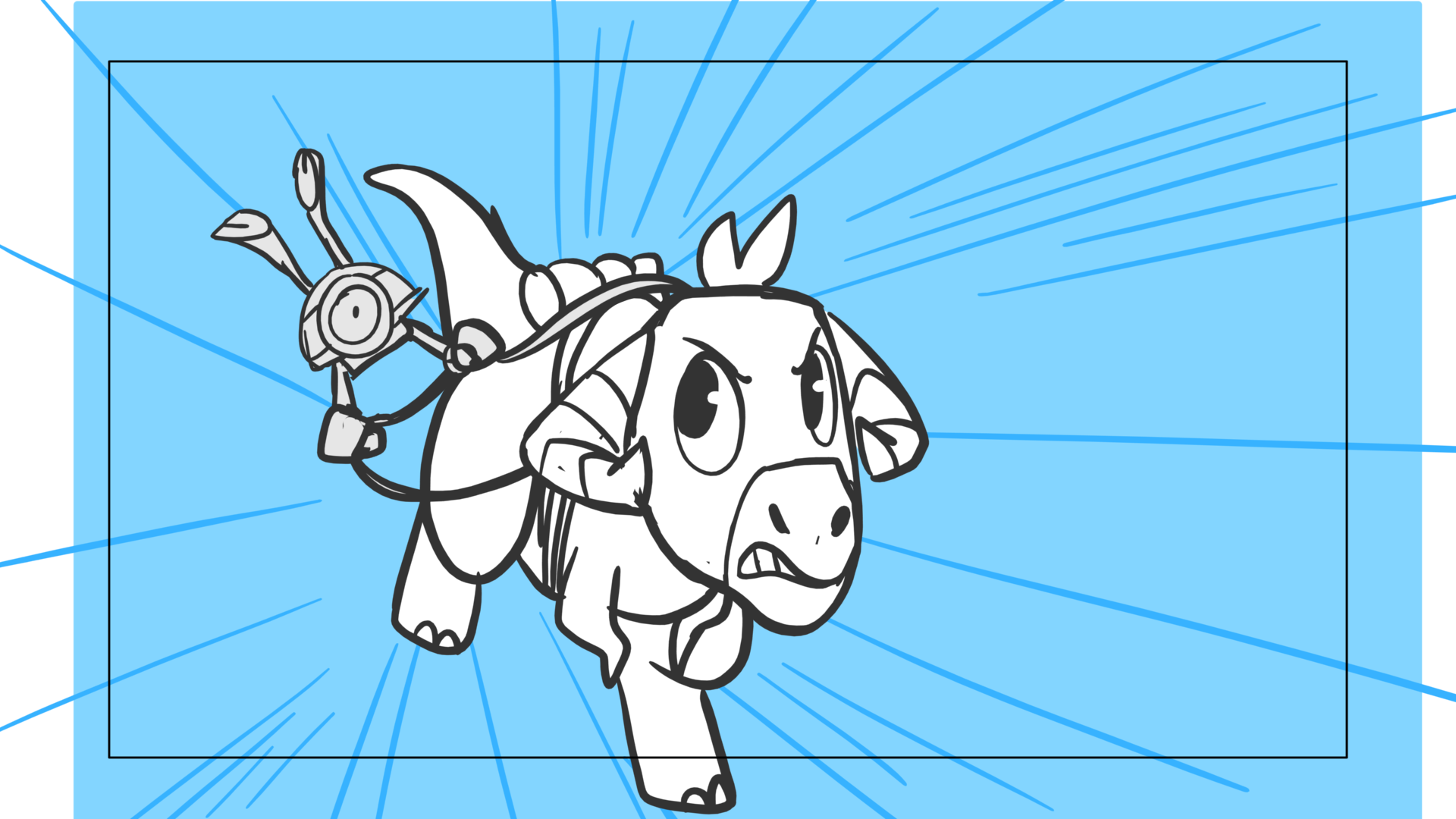 Tauntaun — Escena 07, panel 02, storyboard by Melissa Ballesteros