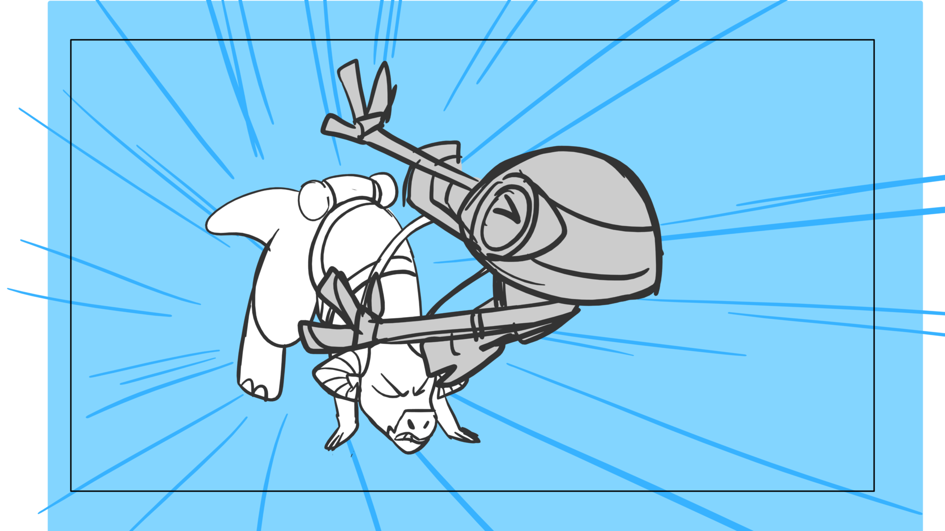 Tauntaun — Escena 07, panel 13, storyboard by Melissa Ballesteros