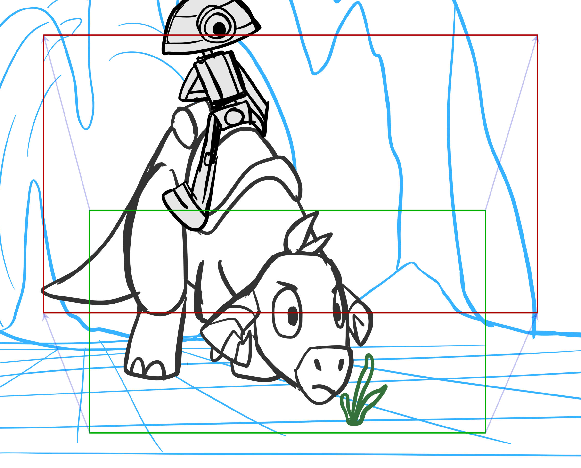 Tauntaun — Escena 15, panel 02, storyboard by Melissa Ballesteros