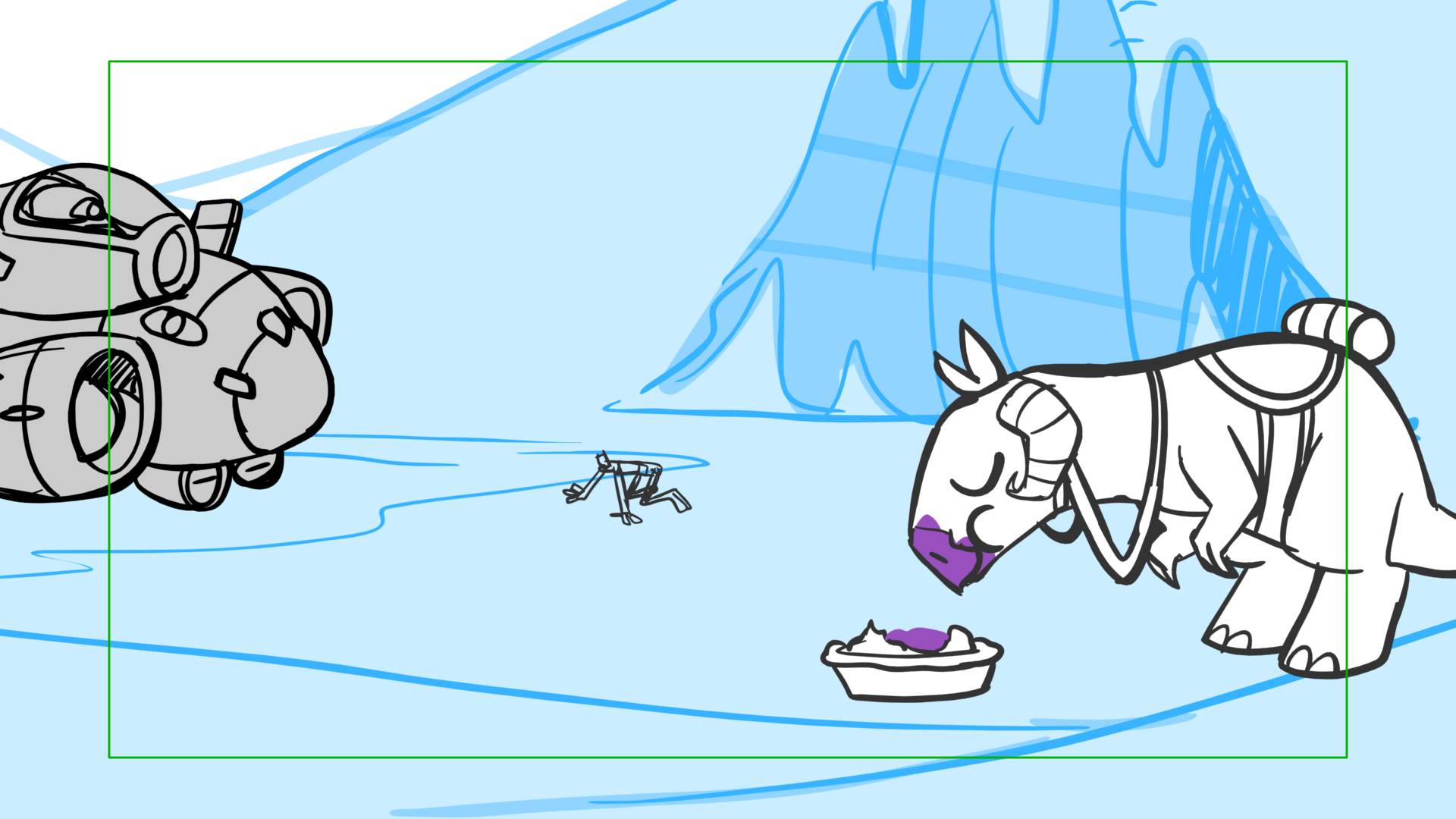 Tauntaun — Escena 23, panel 06, storyboard by Melissa Ballesteros