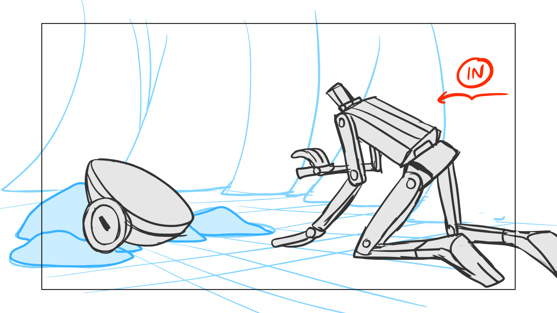 Tauntaun — Escena 24, panel 02, storyboard by Melissa Ballesteros