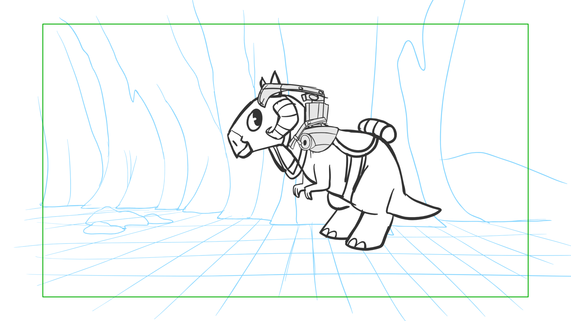 Tauntaun — Escena 26, panel 06, storyboard by Melissa Ballesteros