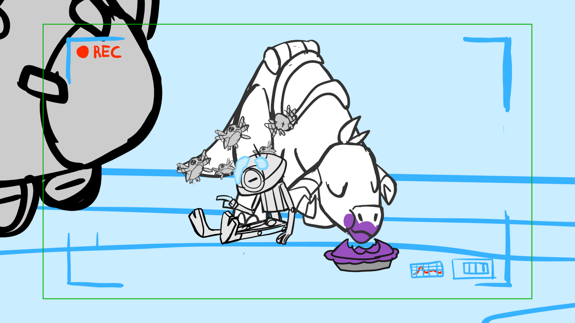 Tauntaun — Escena 29, panel 03, storyboard by Melissa Ballesteros